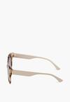 Ciemnobeżowe Przeciwsłoneczne Okulary Kocie Oczy Gingaria
