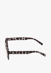 Czarno-Niebieskie Eleganckie Okulary Przeciwsłoneczne Kocie Oczy Lartima