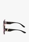 Czarne  Okulary Przeciwsłoneczne Duże Oprawki Cat Eye Uritha