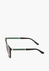 Zielono-Czarne Okulary Przeciwsłoneczne z Ozdobnymi Oprawkami Accioa