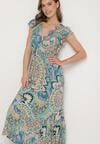 Rochie Verde cu galben
