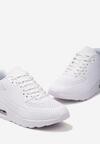 Białe Klasyczne Sneakersy na Podeszwie Air Sznurowane Dysuria