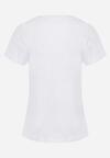 Biała Bawełniana Koszulka T-shirt z Nadrukiem Piesków Hileza