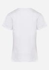 Biała Koszulka z Krótkim Rękawem z Bawełny z Nadrukiem Kucyka Joravia