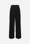 Czarne Eleganckie Spodnie w Garniturowym Stylu z Zakładkami Illthai