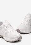 Białe Sneakersy z Ozdobnymi Przeszyciami Liveniza
