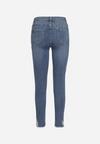 Niebieskie Jeansy Skinny z Przetarciami Ridanca