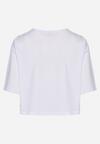 Biały Bawełniany T-shirt o Szerokim Kroju z Krótkim Rękawem Branjas