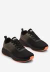 Czarne Buty Sportowe z Efektem Ombre Sznurowane Salfina