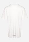 Biała Koszulka Bawełniana z Nadrukiem z Przodu Lorasia