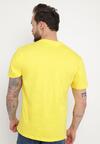 Żółta Bawełniana Koszulka z Nadrukiem na Przodzie Kenora