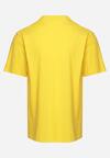 Żółta Koszulka z Bawełny z Krótkim Rękawem Dirale