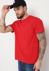 Czerwona Koszulka T-Shirt z Bawełny Iladara