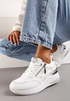 Sneakers Alb cu argintiu