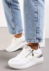 Sneakers Alb cu argintiu