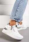 Sneakers Alb cu argintiu