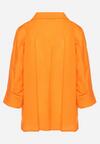 Pomarańczowa Bawełniana Koszula o Kroju Nietoperza z Rękawami 3/4 Corallia