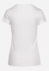 Biały Bawełniany T-shirt z Ozdobnym Nadrukiem Arofisa