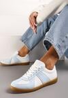 Niebiesko-Białe Sneakersy w Stylu Klasycznych Tenisówek Filtris