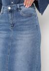 Niebieska Spódnica Jeansowa o Ołówkowym Fasonie Brunavia