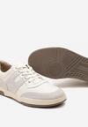 Białe Buty Sportowe Tenisówki Przed Kostkę z Klasycznym Sznurowaniem i Skórzaną Wkładką Lyratia