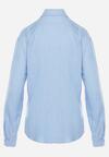 Niebieska Koszula o Klasycznym Fasonie z Lnem i Wiskozą Starisa