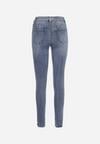 Niebieskie Jeansy Typu Skinny z Przetarciami i Regularnym Stanem Aftellia
