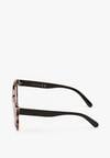 Czarno-Beżowe Okulary Przeciwsłoneczne o Klasycznym Kształcie Andavirla