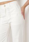Białe Spodnie z Szerokimi Nogawkami i Naszytymi Kieszeniami Annervea