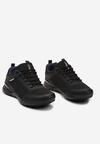 Czarno-Granatowe Klasyczne Płaskie Buty Sportowe ze Sznurowaniem Tiavera