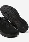 Czarne Płaskie Klasyczne Buty Sportowe ze Sznurowaniem Clarilla
