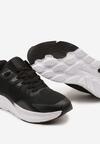 Czarno-Szare Sznurowane Buty Sportowe Sneakersy z Tłoczoną Podeszwą Efine