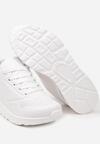 Białe Sneakersy przed Kostkę z Podeszwą Air i Perforacją Eloesie