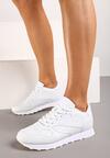 Białe Klasyczne Sneakersy Sznurowane przed Kostkę Effisia