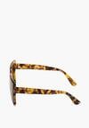Jasnobrązowe Okulary Przeciwsłoneczne w Kształcie Kociego Oka Nleara