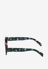 Ciemnobrązowe Okulary Przeciwsłoneczne z Wyciągniętym Kocim Okiem Effiele