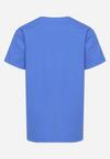 Niebieska Koszulka T-shirt z Zabawnym Nadrukiem Sivalia