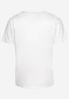 Biała Bawełniana Klasyczna Koszulka ze Zwierzęcym Motywem Klobia
