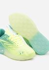 Zielone Płaskie Buty Sportowe Sneakersy ze Sznurowaniem Ozdobione Cieniowaniem Risare