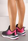 Czarno-Różowe Buty Sportowe Sneakersy ze Sznurowaniami Risamay