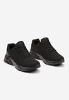 Czarne Buty Sportowe Sznurowane Sneakersy z Ozdobną Podeszwą Rishna