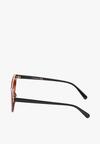 Brązowe Okulary Przeciwsłoneczne z Filtrem UV i Oprawkami Typu Kocie Oko Pirnalea