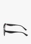 Czarne Okulary Przeciwsłoneczne Typu Kocie Oko z Filtrem UV Gonallea