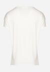 Biały Klasyczny Bawełniany T-shirt Ozdobiony Cyrkoniami Christara