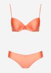 Pomarańczowe Dwuczęściowe Bikini Biustonosz z Aplikacją Majtki Typu Figi Vikrria