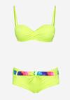 Żółto-Niebieskie Bikini Dwuczęściowe Stanik i Dwie Pary Majtek Ereviana