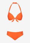 Pomarańczowe Bikini Dwuczęściowe Stanik Wiązany na Szyi Majtki Typu Figi Uvadia