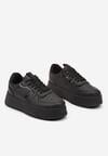 Czarne Klasyczne Sneakersy Vices na Grubej Podeszwie Torira