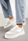 Biało-Szare Klasyczne Sneakersy Vices na Grubej Podeszwie Torira