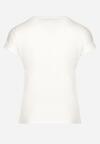 Biały T-shirt z Napisem z Motywem Kawy Dimrrue